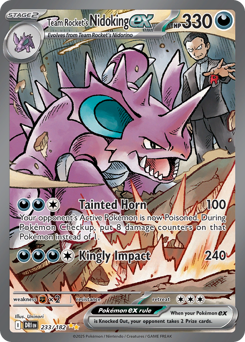 Team Rocket's Nidoking ex - 233/182 card art