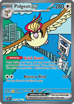 Pidgeot ex - 225/197 — SV03: Obsidian Flames