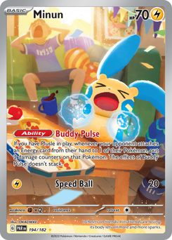 Minun - 194/182 card art