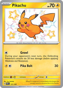 Pikachu - 131/091 — SV: Paldean Fates