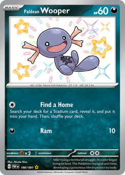 Paldean Wooper - 180/091 card art