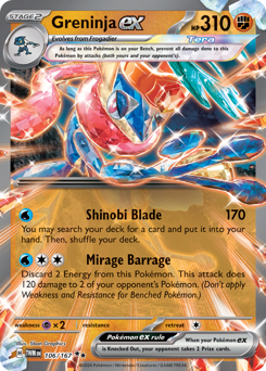 Greninja ex - 106/167 — SV06: Twilight Masquerade