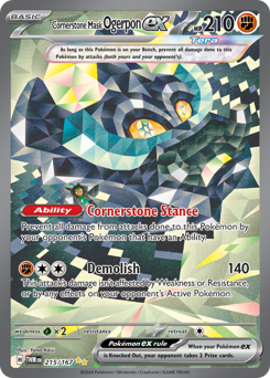Cornerstone Mask Ogerpon ex - 215/167 card art