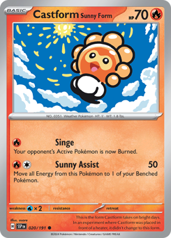 Castform Sunny Form - 020/191 — SV08: Surging Sparks