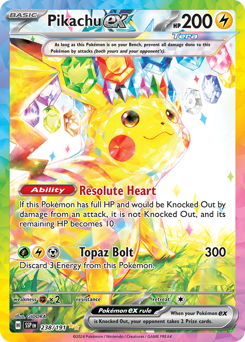 Pikachu ex - 238/191 card art