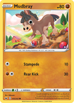 Mudbray — SWSH01: Sword & Shield Base Set