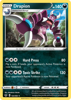 Drapion — SWSH01: Sword & Shield Base Set