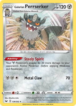 Galarian Perrserker — SWSH01: Sword & Shield Base Set