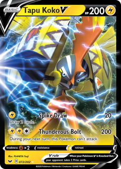 Tapu Koko V — SWSH01: Sword & Shield Base Set