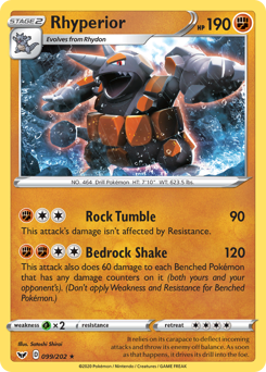 Rhyperior — SWSH01: Sword & Shield Base Set