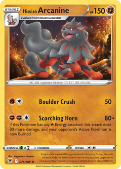 Hisuian Arcanine — SWSH10: Astral Radiance