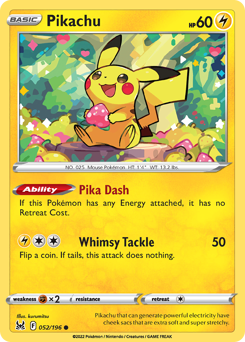 Pikachu card art