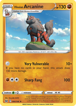 Hisuian Arcanine — SWSH11: Lost Origin