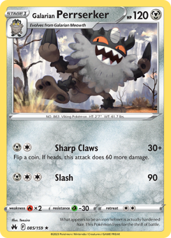Galarian Perrserker — SWSH: Crown Zenith