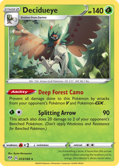 Decidueye — SWSH03: Darkness Ablaze