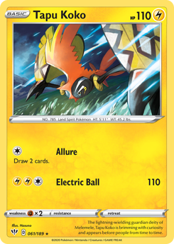 Tapu Koko — SWSH03: Darkness Ablaze