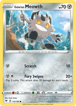 Galarian Meowth — SWSH04: Vivid Voltage