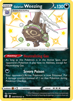 Galarian Weezing — Shining Fates: Shiny Vault
