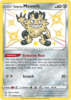 Galarian Meowth card art