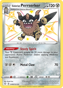 Galarian Perrserker — Shining Fates: Shiny Vault