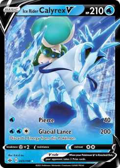 Ice Rider Calyrex V — SWSH06: Chilling Reign