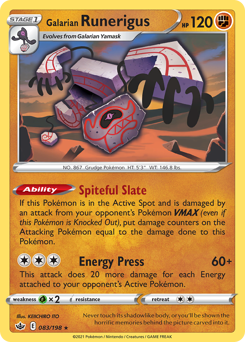 Galarian Runerigus — SWSH06: Chilling Reign