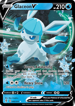 Glaceon V — SWSH07: Evolving Skies