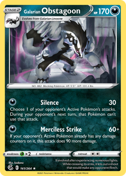 Galarian Obstagoon — SWSH08: Fusion Strike