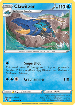 Clawitzer — SWSH08: Fusion Strike