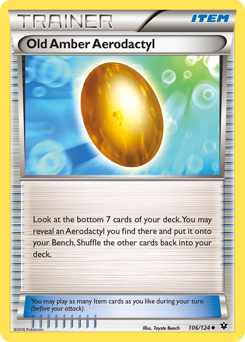 Old Amber Aerodactyl — XY - Fates Collide