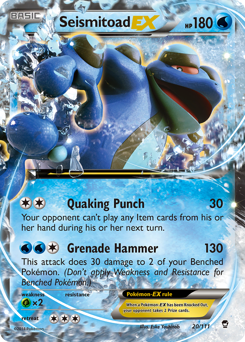 Seismitoad EX — XY - Furious Fists