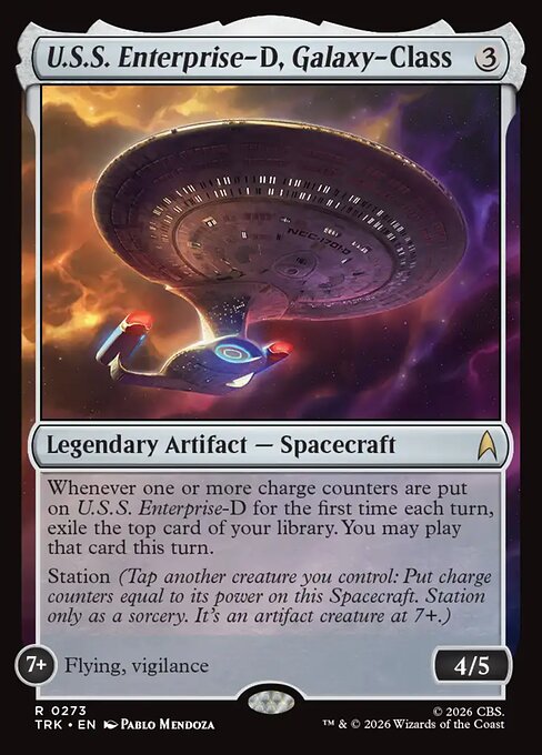 U.S.S. Enterprise-D, Galaxy-Class card art