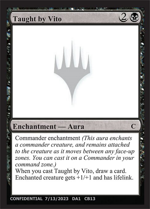 Taught by Vito card art