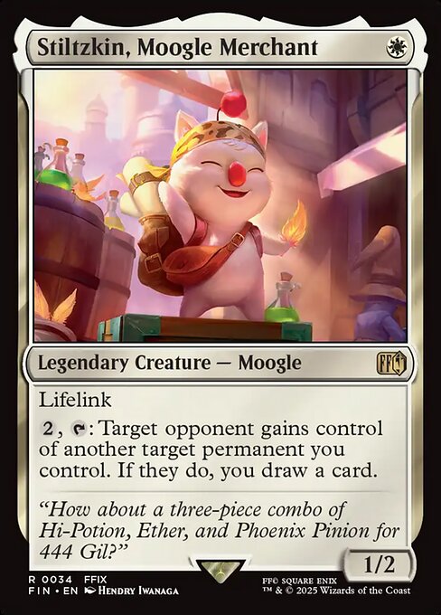 Stiltzkin, Moogle Merchant card art
