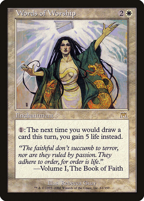 Words of Worship card art