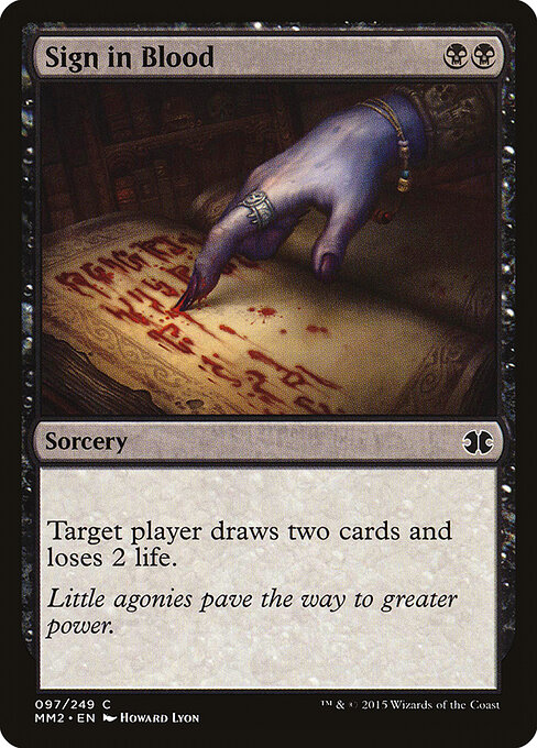 Sign in Blood card art