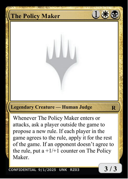 The Policy Maker card art
