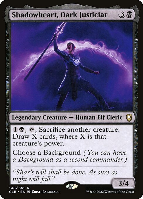 Shadowheart, Dark Justiciar card art
