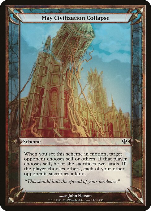 May Civilization Collapse (Archenemy) card art