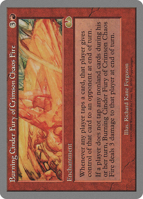 Burning Cinder Fury of Crimson Chaos Fire card art