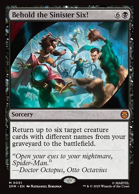 Behold the Sinister Six! card art