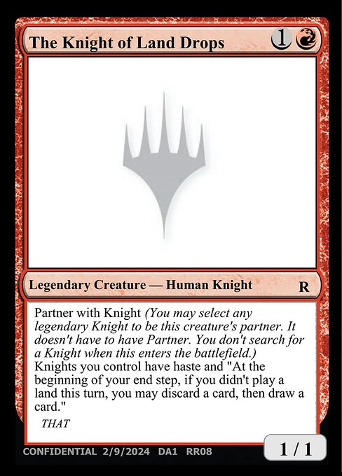 The Knight of Land Drops card art