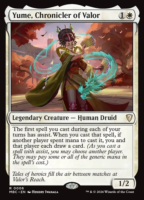 Yume, Chronicler of Valor card art