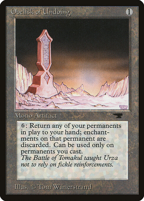 Obelisk of Undoing card art