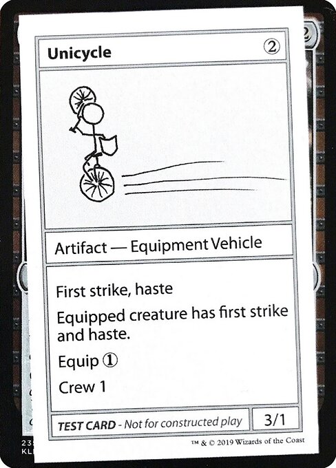 Unicycle card art