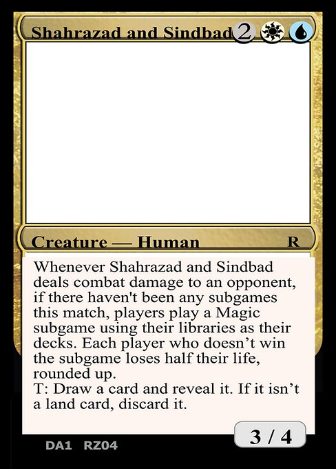 Shahrazad and Sindbad card art