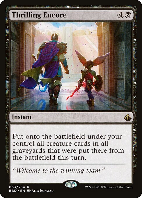Thrilling Encore card art