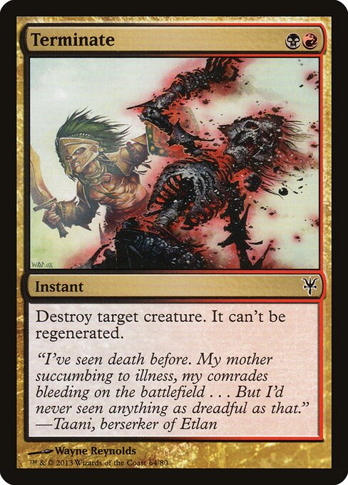Terminate card art