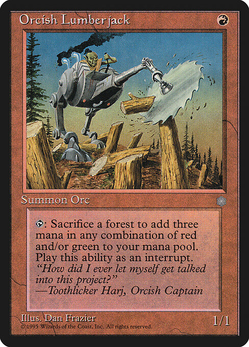 Orcish Lumberjack card art