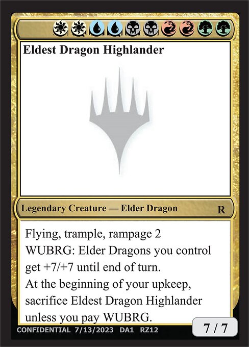 Eldest Dragon Highlander card art